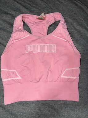 Puma Pink Racerback Sports Bra Crop Top